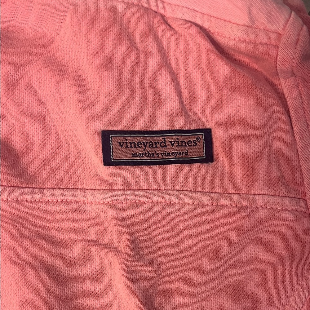 Vineyard Vines Pink Quarter-Zip Pullover - Picture 2 of 4